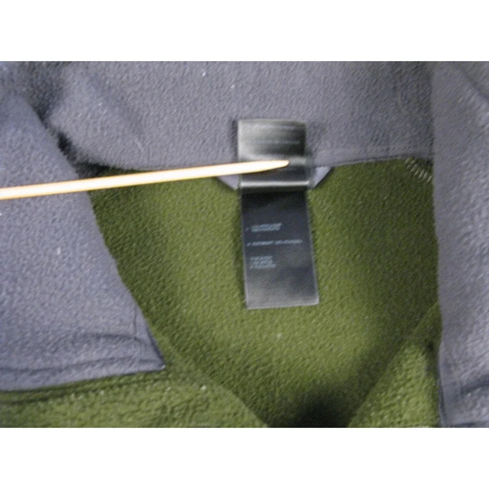The North‎ Face Men's Fleece Jacket Green Gray Zip Up Outdoor Activewear #1950